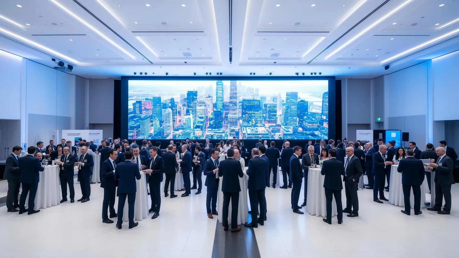 Événement corporate premium avec écran géant
